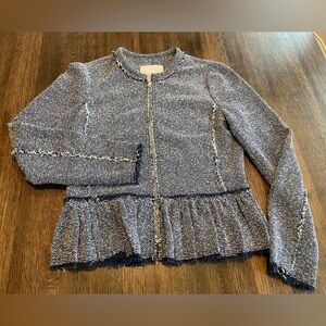 Rebecca Taylor Navy and White Blazer - Size 4